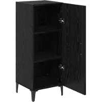 vidaXL Dressoir Zwart Eiken 34,5 x 34 x 90 cm Bewerkt hout