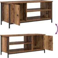 vidaXL TV Kast 100 x 40 x 45 cm Oud Hout Bewerkt hout