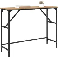 vidaXL Wandtafel Artisan Eiken 100 x 32 x 75 cm Bewerkt hout