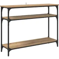 vidaXL Wandtafel Artisan Eiken 100 x 29 x 75 cm Bewerkt hout