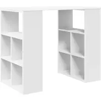 vidaXL Bureau Wit Bewerkt hout 90 x 50 x 75 cm