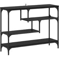 vidaXL Wandtafel Zwart Eiken 100 x 30 x 75 cm Bewerkt hout