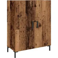 vidaXL Highboard 2 pcs Oud hout 69.5 x 34 x 180 cm Bewerkt hout