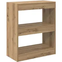vidaXL Boekenkast 2-laags 60 x 30 x 72 cm Bewerkt hout Artisan Eiken