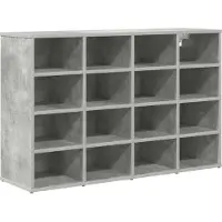 vidaXL Schoenenkast 103 x 30 x 67 cm Bewerkt hout Betongrijs