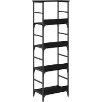 vidaXL Boekenplank 4-laags 50x33x153cm Bewerkt hout Zwart Eiken