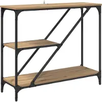 vidaXL Wandtafel Artisan Eiken 88,5 x 30 x 75 cm Bewerkt hout