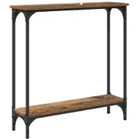 vidaXL Wandtafel Oud Hout 75 x 22,5 x 75 cm Bewerkt hout
