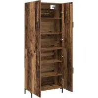 vidaXL Highboard 2 pcs Oud hout 69.5 x 34 x 180 cm Bewerkt hout