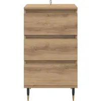 vidaXL Dressoir artisanaal eikenkleurig 35 x 40 x 70 cm Bewerkt hout