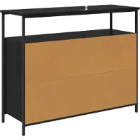vidaXL Dressoir Zwart Eiken 100 x 35 x 80 cm Bewerkt hout
