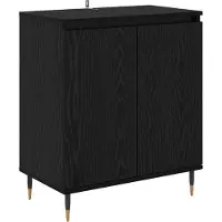 vidaXL Dressoir Zwart Eiken 60 x 35 x 70 cm Bewerkt hout