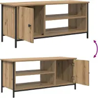 vidaXL TV Kast Artisan Eiken 100 x 40 x 45 cm Bewerkt hout