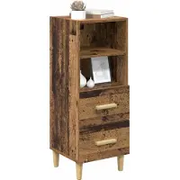 vidaXL Dressoir Oud hout 34 x 34,5 x 90 cm Bewerkt hout