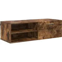 vidaXL Houten Kast 100,5 x 39 x 30 cm Rook Eiken Bewerkt hout
