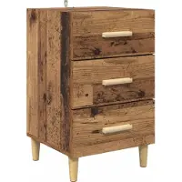 vidaXL Nachtkastje Oudhout 40 x 40 x 66 cm Bewerkt hout