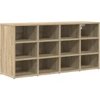 vidaXL Schoenenkast 103 x 30 x 51 cm Bewerkt hout Sonoma Eiken