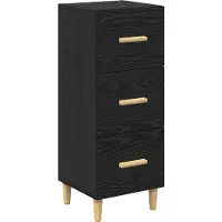 vidaXL Dressoir Zwart eiken 34.5 x 34 x 90 cm Bewerkt hout