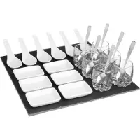 5 Five Aperitiefset 25-delig Met Leisteenplateau