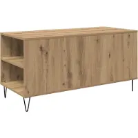 vidaXL Salontafel Artisan Eiken 102 x 44,5 x 50 cm Bewerkt hout