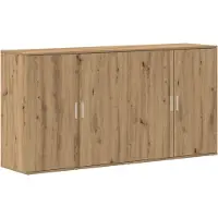vidaXL Dressoir 2 st Artisan Eiken 79 x 38 x 80 cm Bewerkt hout