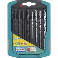 Wolfcraft - Boorset voor Metaal, Hout & Steen - 9 delige Boor Set - 7117000