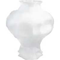 Hein Studio Ammonit Vaas 30 Cm Frosted White - Vazen Mondgeblazen Glas Frost White - 1540