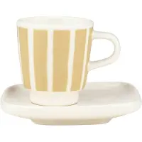 Marimekko Piccolo espresso kopje met schotel White-sand, 5 cl