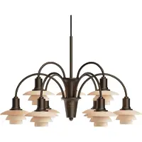 Louis Poulsen PH 1/1 Chandelier Centenary Edition kroonluchter Brass-dusty terracotta, 9 armen