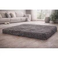 Odol-Plusz Hondenmat Shaggy 120x80 cm – Extra Zachte Hondenkussen en Benchmat – Pluche Ligmat en Slaapmat voor Grote Honden, grafiet