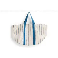 HAY - Outdoor Market Picnic Bag - Medium - Beige met Blauwe Streep
