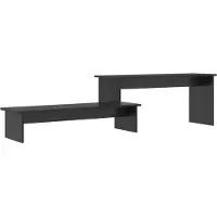 Syfax Tv-meubelset Zwart Eiken 180,5 x 30 x 43 cm Bewerkt hout