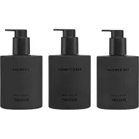 Blomus Kirei glasflessen inkl. wandhouder 3-pack Smoke, te monteren met schroeven