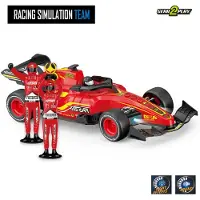 Gear2Play Racing Simulation Team Raceauto 1:12 - Incl. twee coureurs - Met licht en geluid