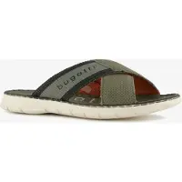 Bugatti leren heren slippers groen maat 45