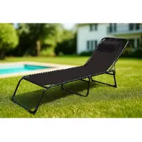 Marbueno Summer 10004x2 190x58x27 Cm Folding Sunbed Zwart