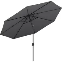 LifeGoods Parasol - Tuin - Ø350 cm - 30° Kantelbaar - Waterdicht - UPF50+ - Donkergrijs