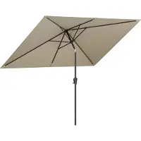 LifeGoods Parasol - Tuin - 200x300cm - 30° Kantelbaar - Waterdicht - UPF50+ - Taupe