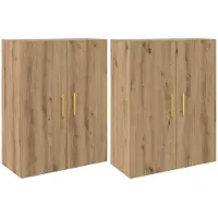 Syfax Wandkast 2 pcs Artisan Eiken 69,5 x 34 x 90 cm Bewerkt hout