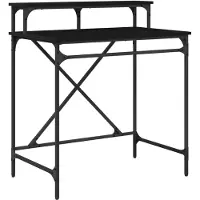 vidaXL Bureau, zwart, eikenlook, 80 x 50 x 90 cm, houtvezel