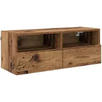 vidaXL TV Wandkast 80 x 30 x 30 cm Oud Hout Bewerkt hout