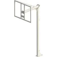 Softee Set Minibasketbalhoepelmanden met 114 mm buis vast met ankerbasis - zonder scorebord of ringen