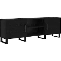 Syfax TV-kast Zwart Eiken 150 x 30 x 50 cm Bewerkt hout