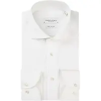 Profuomo Wit overhemd mouwlengte 7 slim fit royal twill