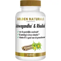 Golden naturals Ashwagandha & Rhodiola (60 capsules)