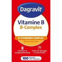 Dagravit Vitamine B B-Complex - Vitamine B1, B2, B3, B5 en B6 ondersteunen het energieniveau in het lichaam. - 100 tabletten