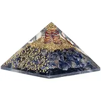 Bahadra Orgoniet Piramide Sodaliet Met Maan En Sterren -- 75x75x5cm - 7,5x7,5x5cm - 7.5x7.5x5cm