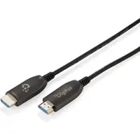 Digitus AK-330126-800-S Hybride HDMI AOC-kabel | HDMI-A man-man | HDMI 2.1 | UHD-2 8K@60Hz | 48Gbps |HDR, eARC, HDCP 2.2, CEC | 80m