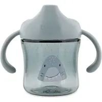 Trixie | Tuitbeker met handvatten - Mr. Shark - Gemakkelijk vast te pakken - Lekvrij - Tritan - Vaatwasserbestendig - Vanaf 4 maanden