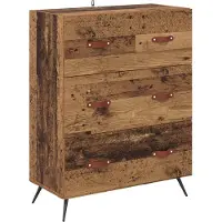 Syfax Ladekast met lade Oudhout 69,5 x 34 x 90 cm Geconstrueerd hout